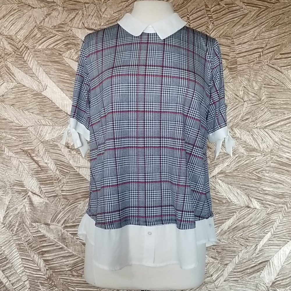 Faith and Joy houndstooth shirty